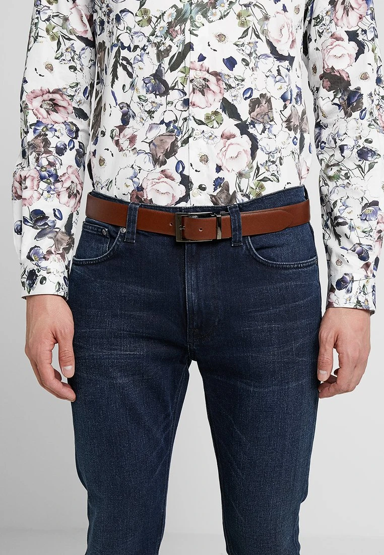 REGULAR BELT - Gürtel - Cognac/schwarz 4 REGULAR BELT - Gürtel - Cognac/schwarz – Bild 2